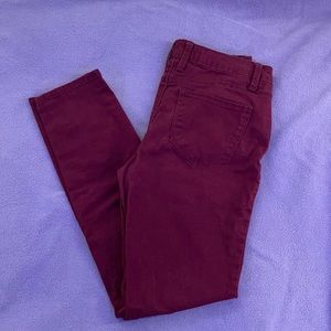 Maroon Jeans
